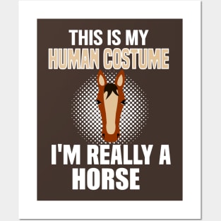 Horse costume T shirt Tee for Men, Women, Teens and Kids Posters and Art